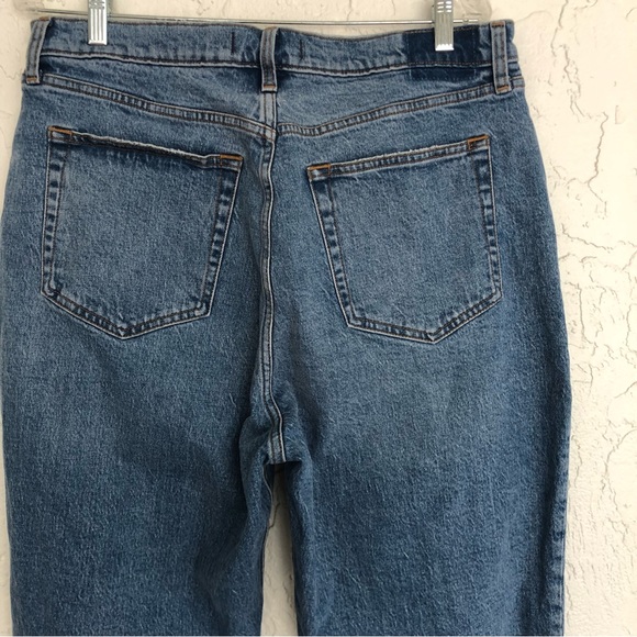 ABERCROMBIE The Dad High Rise Curve Love Crossover Button Fly Size 32/14 - Picture 9 of 12